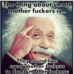 MEME - Einstein - Dumb Motherfuckers